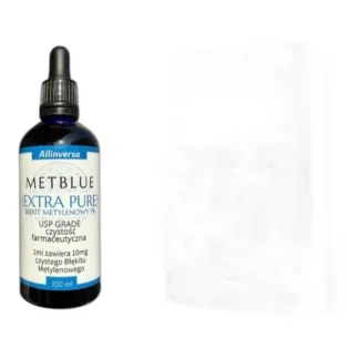 MET BLUE Błękit Metylenowy 1% czystość farmaceutyczna + KSIĄŻKA WIEDZA 2.0 — zdjęcie 1